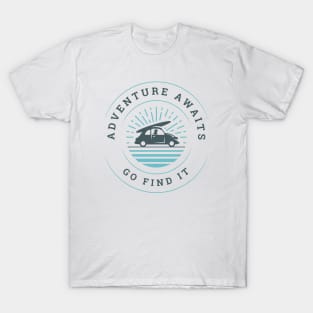 Adventure awaits, go find it t-shirt. Travel and adventures T-Shirt